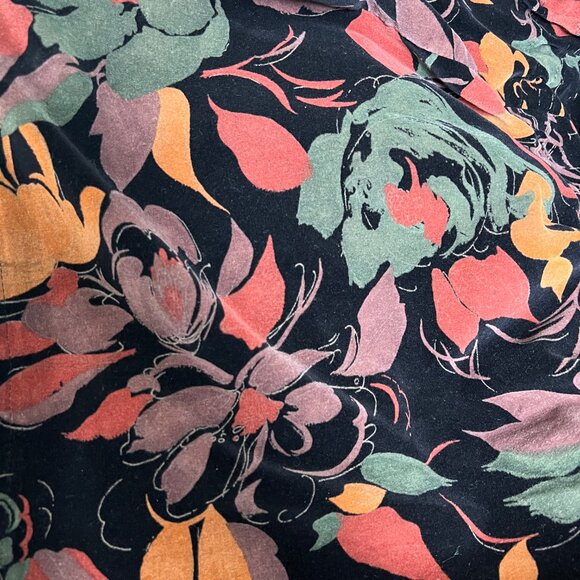 Vintage Floral Print Jacket Coat Parka Oversized Utility Eclectic Fall Winter - Picture 8 of 9